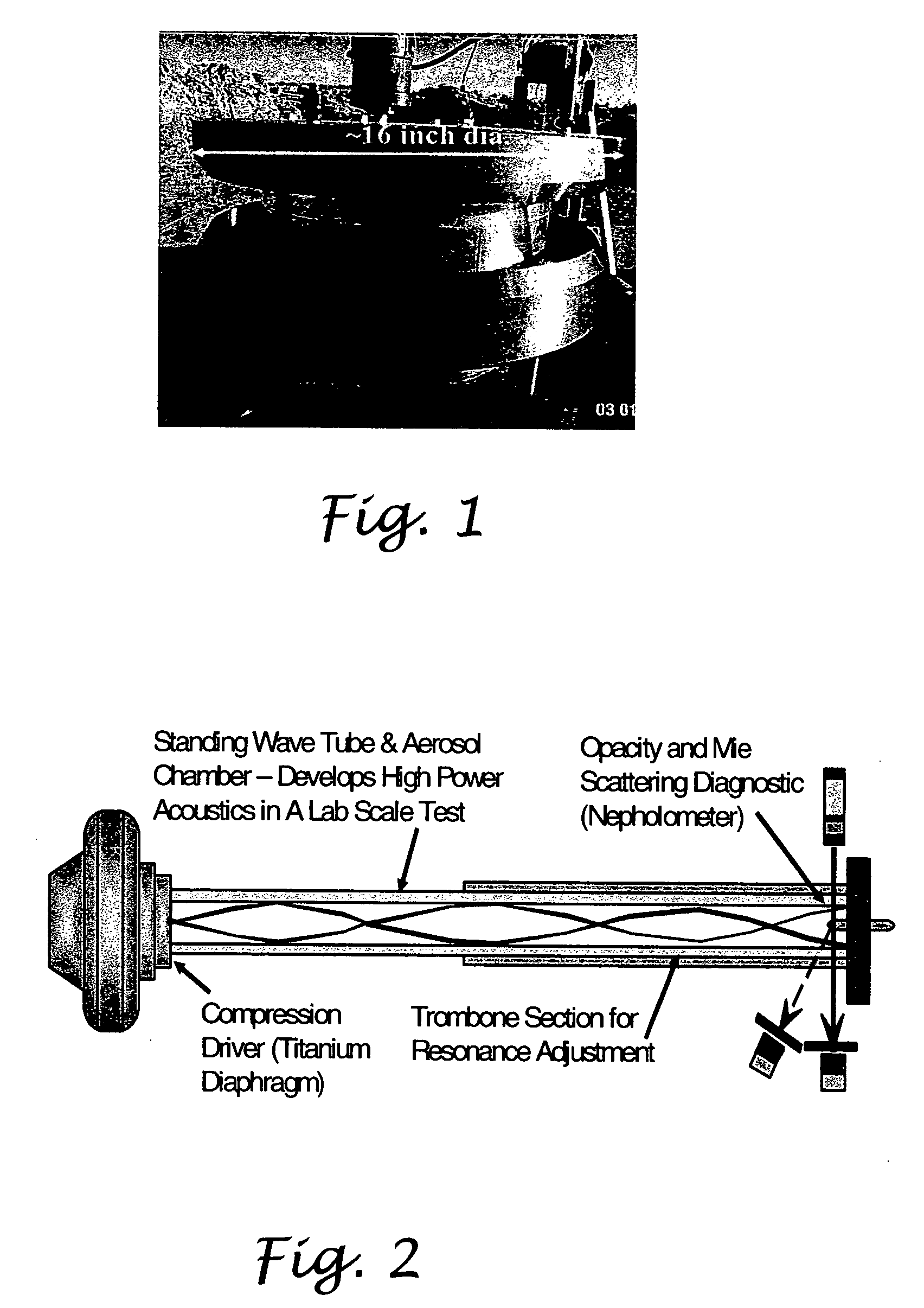 Application of sonic particle scavenging process to threat aerosols