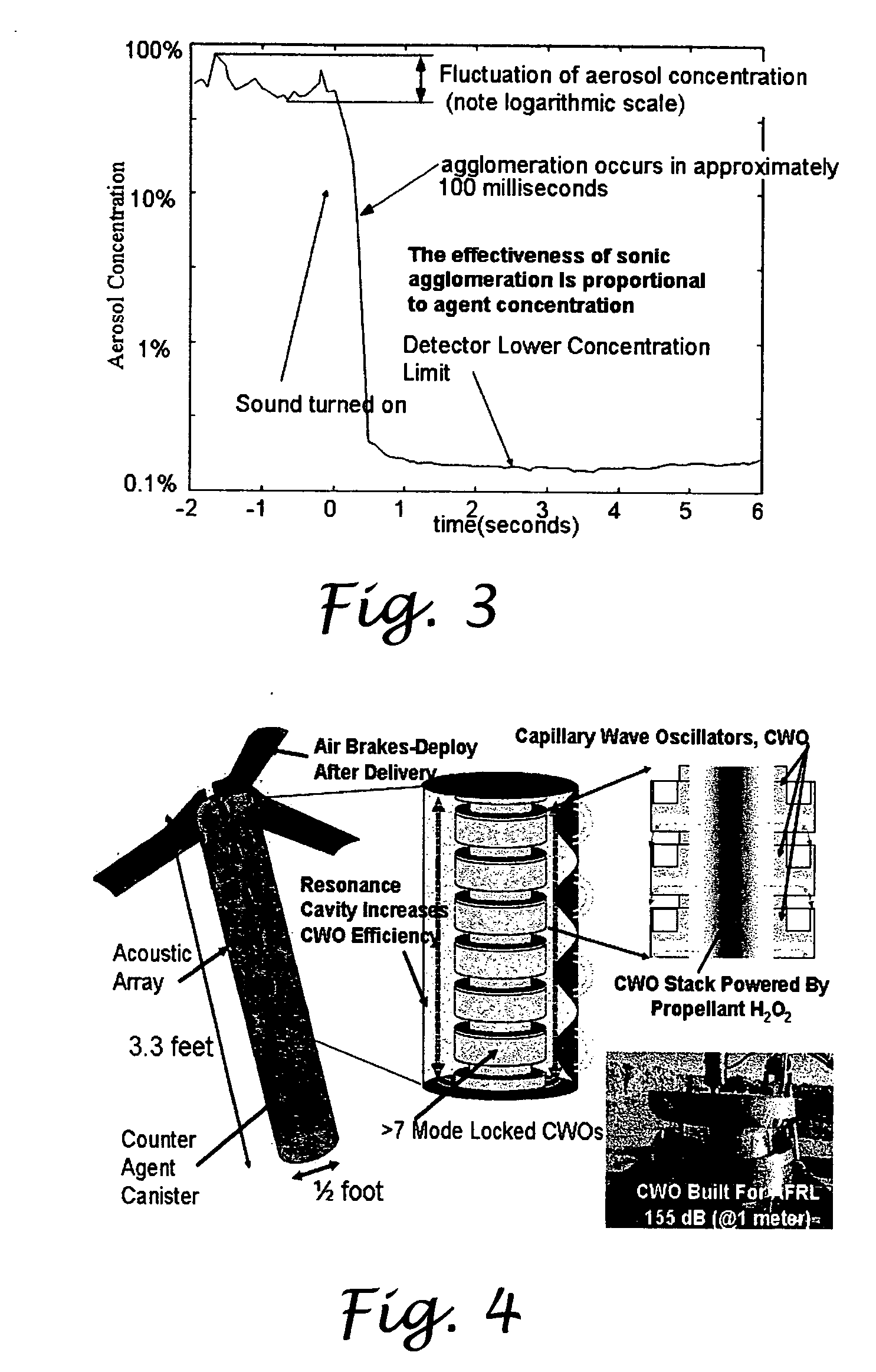 Application of sonic particle scavenging process to threat aerosols