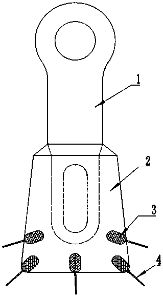 Method used for manufacturing composite wear-resistant hammerhead from hard alloy through high temperature casting