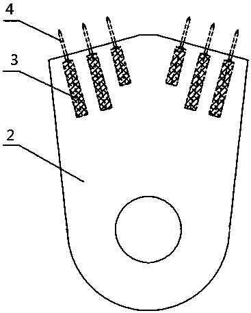 Method used for manufacturing composite wear-resistant hammerhead from hard alloy through high temperature casting