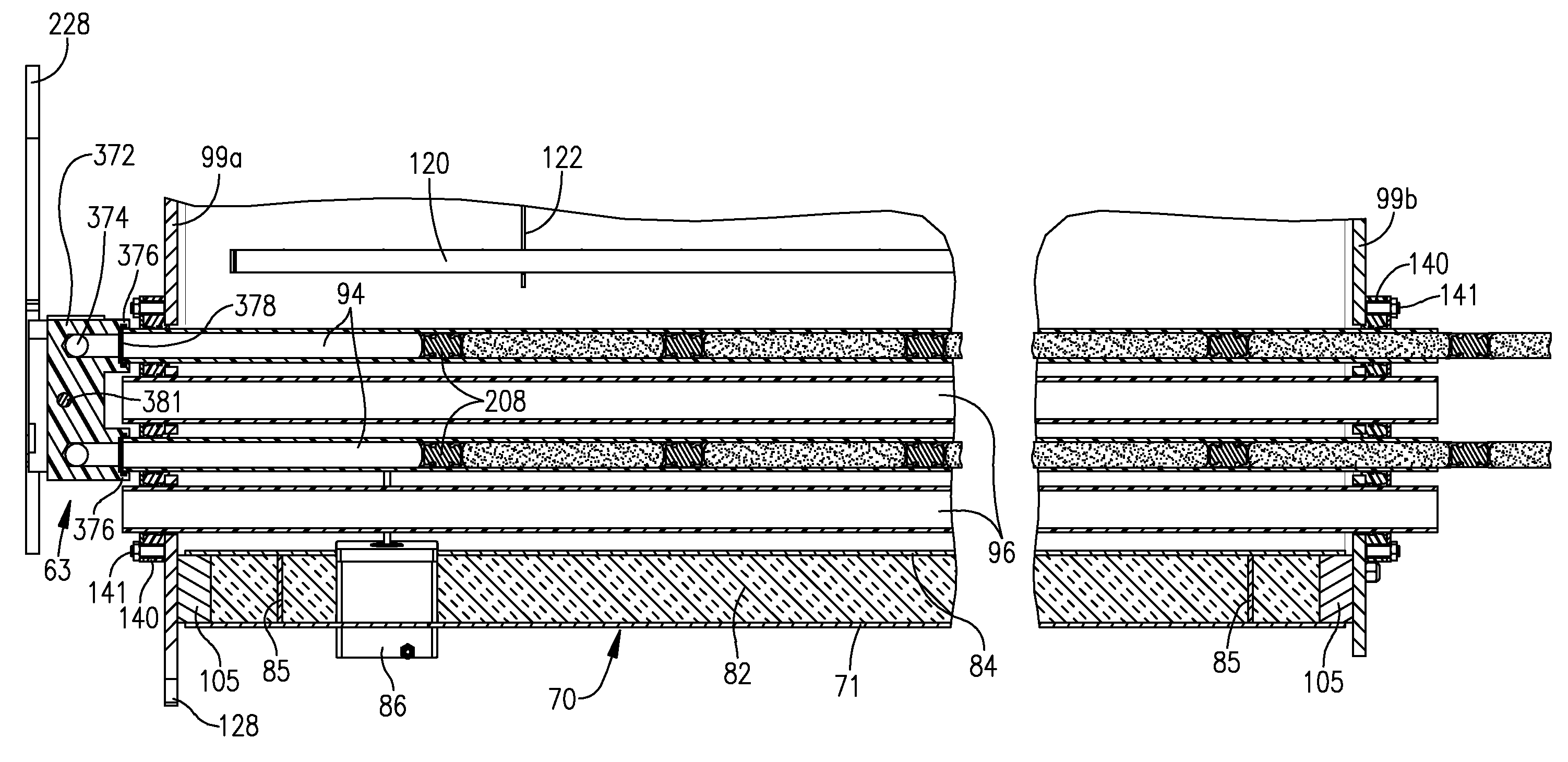 Method and apparatus for production of elongated meat products without casings