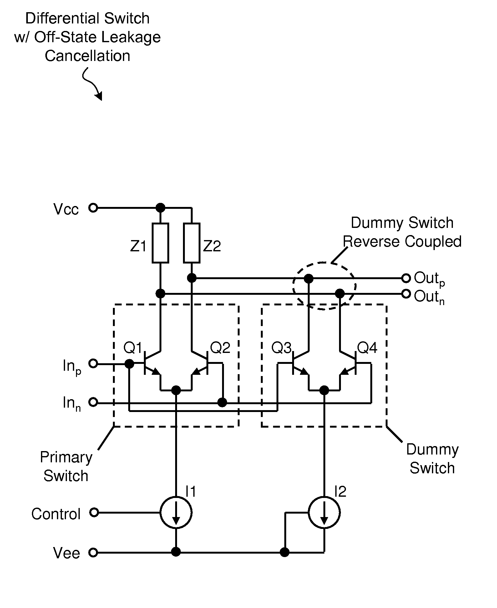 Differential switch with off-state isolation enhancement