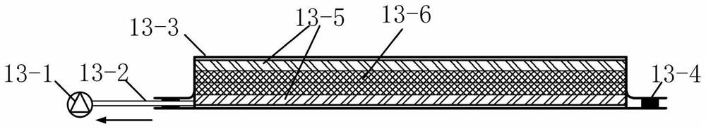 Vacuum-assisted fiber-reinforced metal laminate flexible medium hydroforming method and device