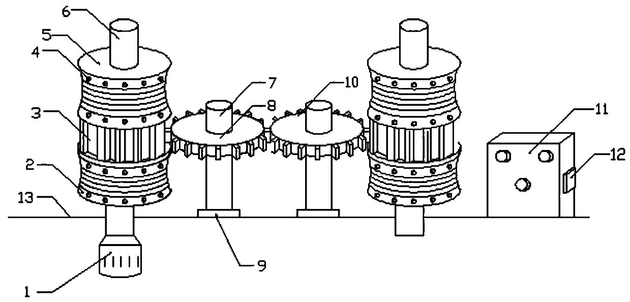 High-efficiency energy-saving textile machine winding reel mechanism