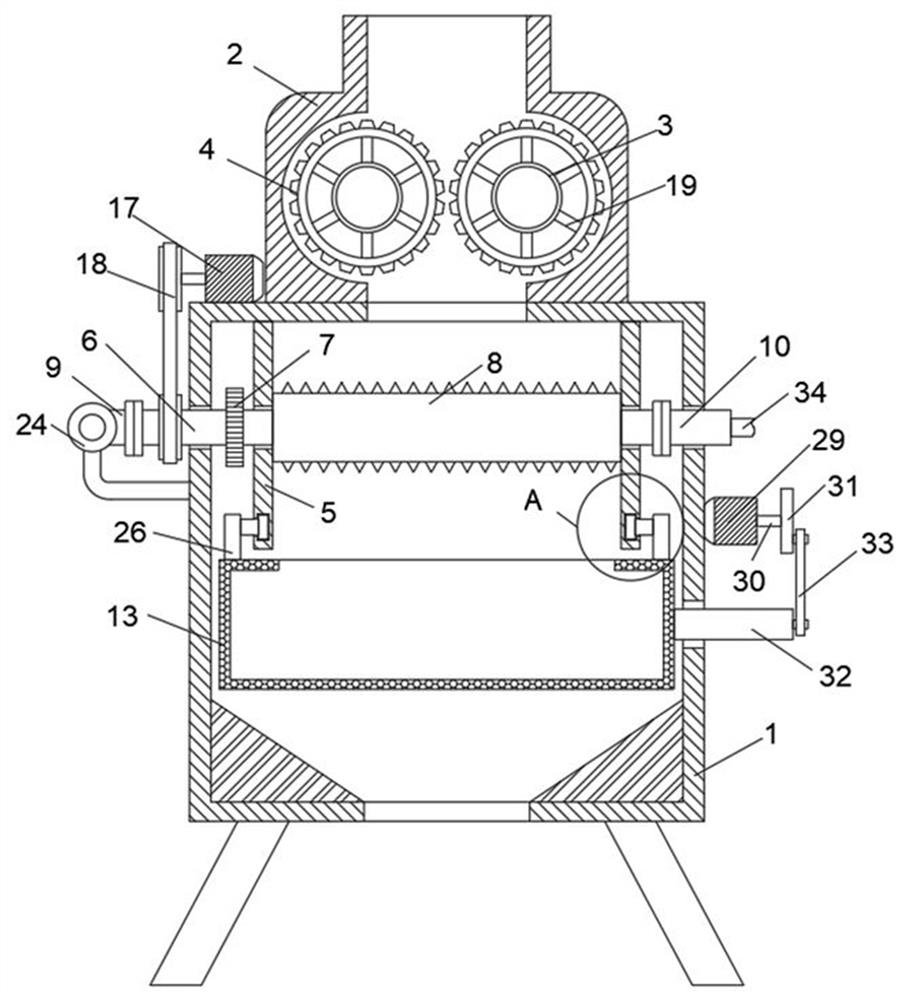 Ore crushing device suitable for mineral exploration