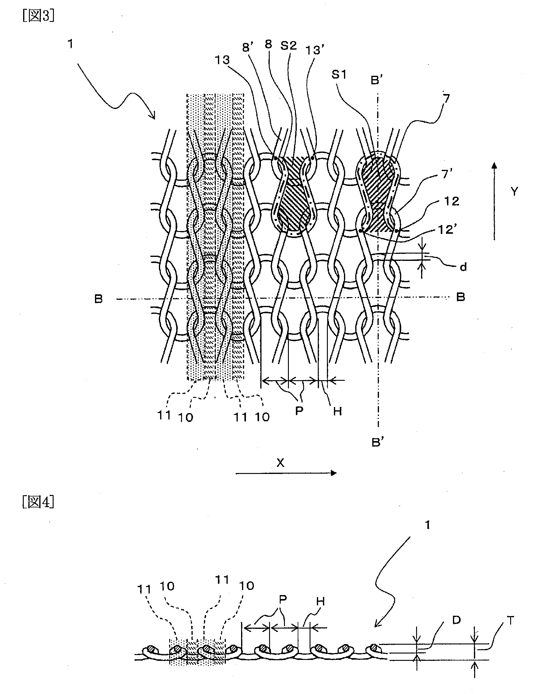 Liquid separation device, flow channel material and process for producing the same