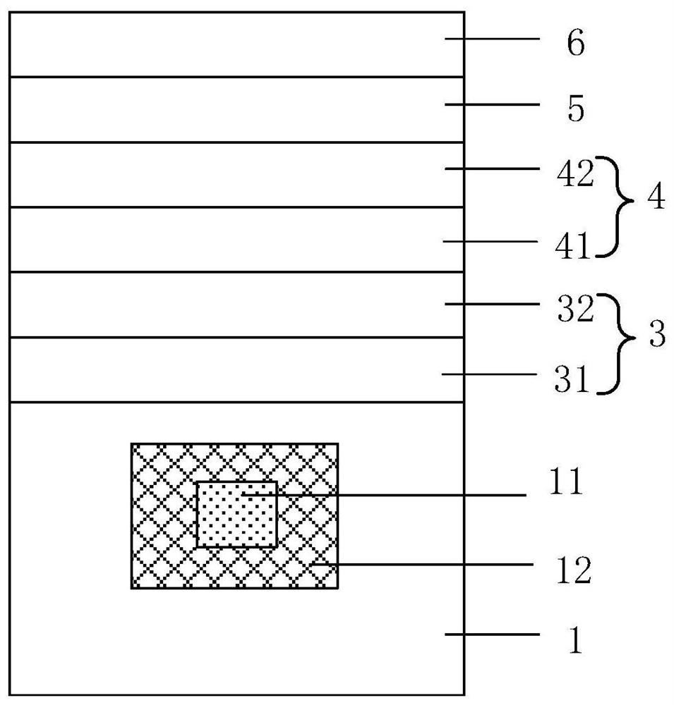 Si-based AlGaN/GaN high-electron-mobility transistor with wrapping buried layer and preparation method