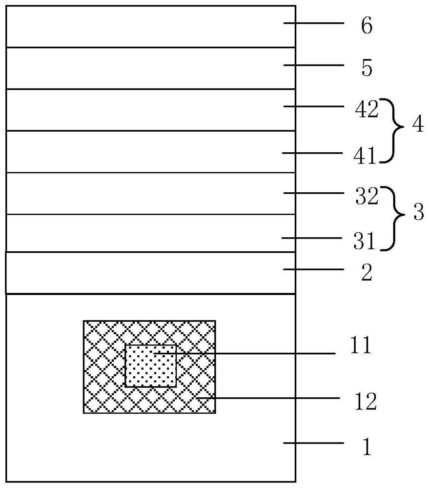 Si-based AlGaN/GaN high-electron-mobility transistor with wrapping buried layer and preparation method