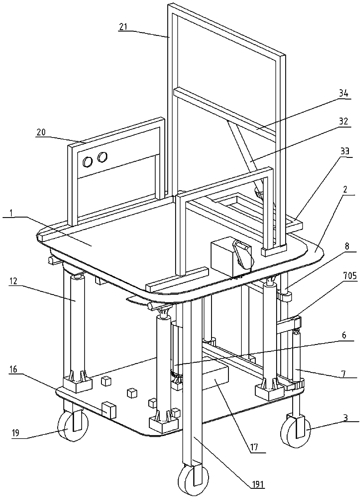 Multifunctional convenience wheelchair for ascending and descending stairs