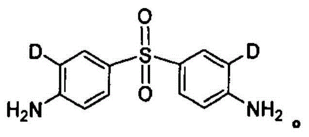 Synthetic method of stable isotope labeled aminophenylsulfone