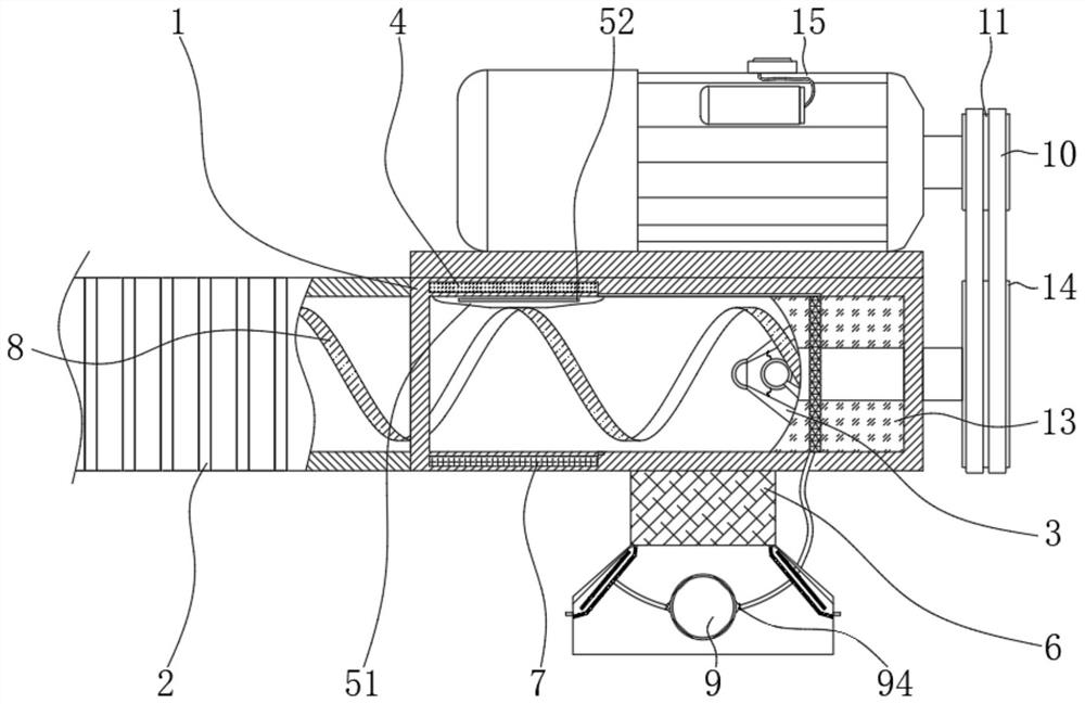 Hose suction device used for grain collection