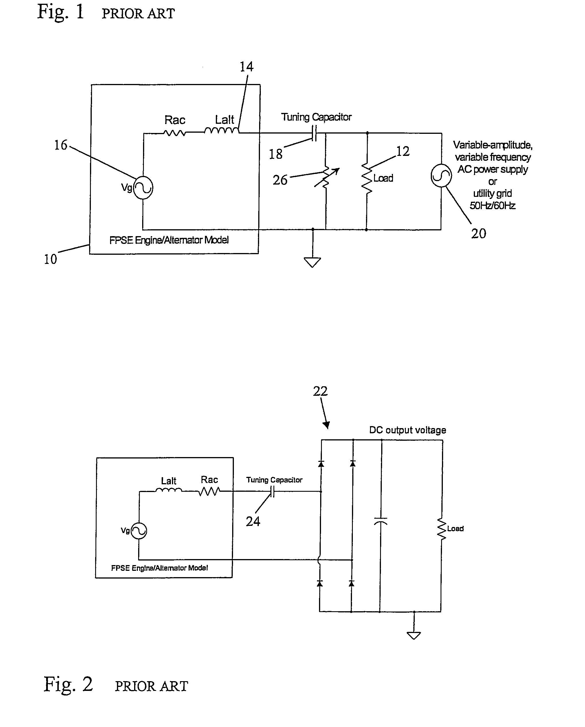 Electronic controller matching engine power to alternator power and maintaining engine frequency for a free-piston stirling engine driving a linear alternator