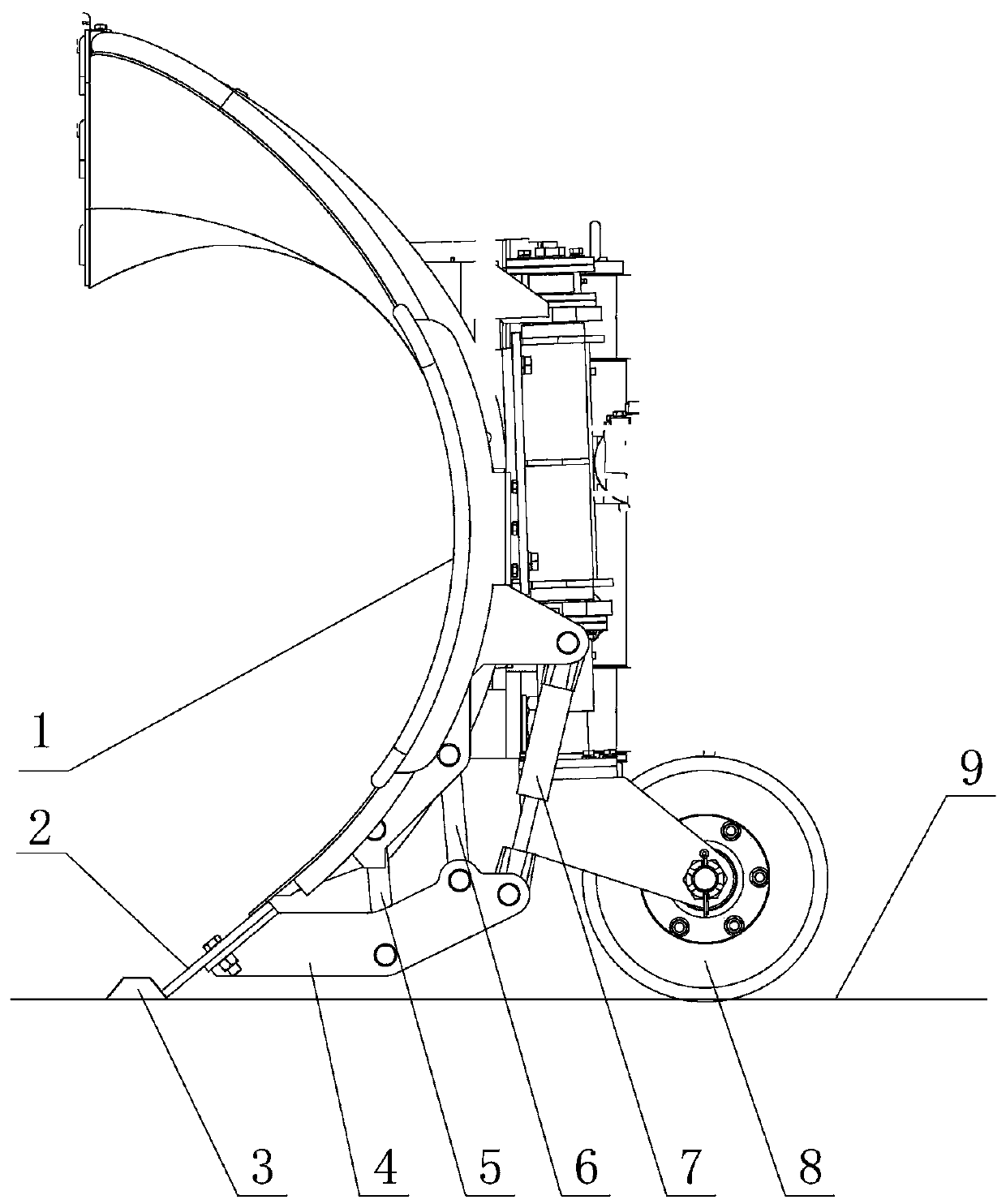 Snow shovel obstacle avoidance device