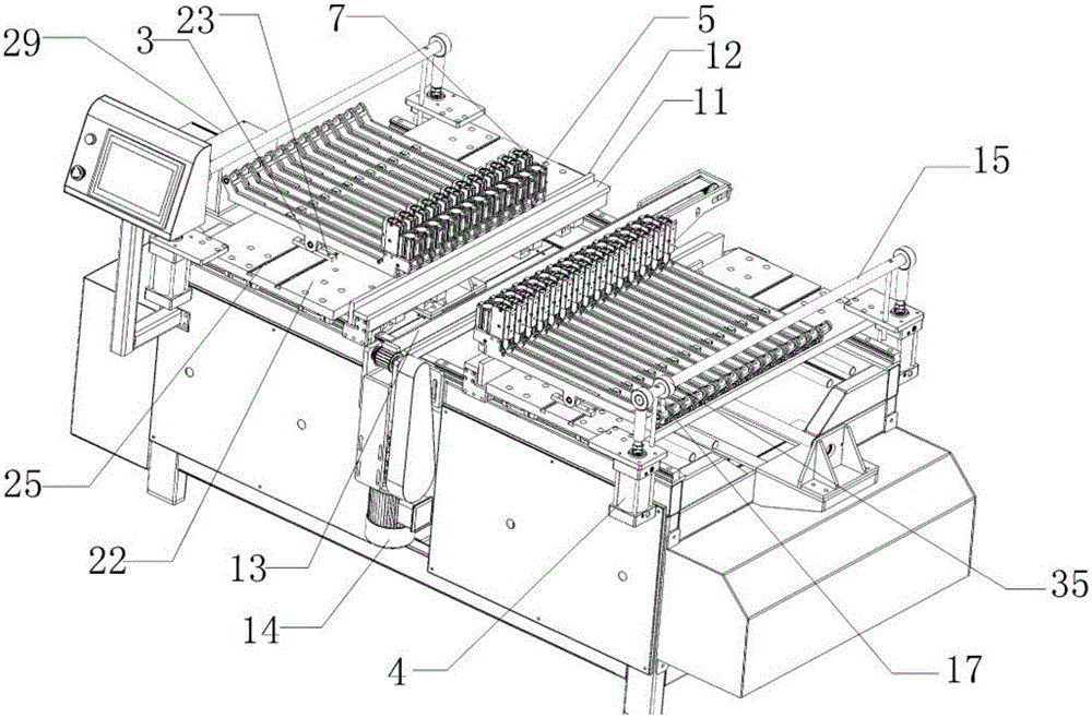 Canvas nailing method of cloth nailing machine