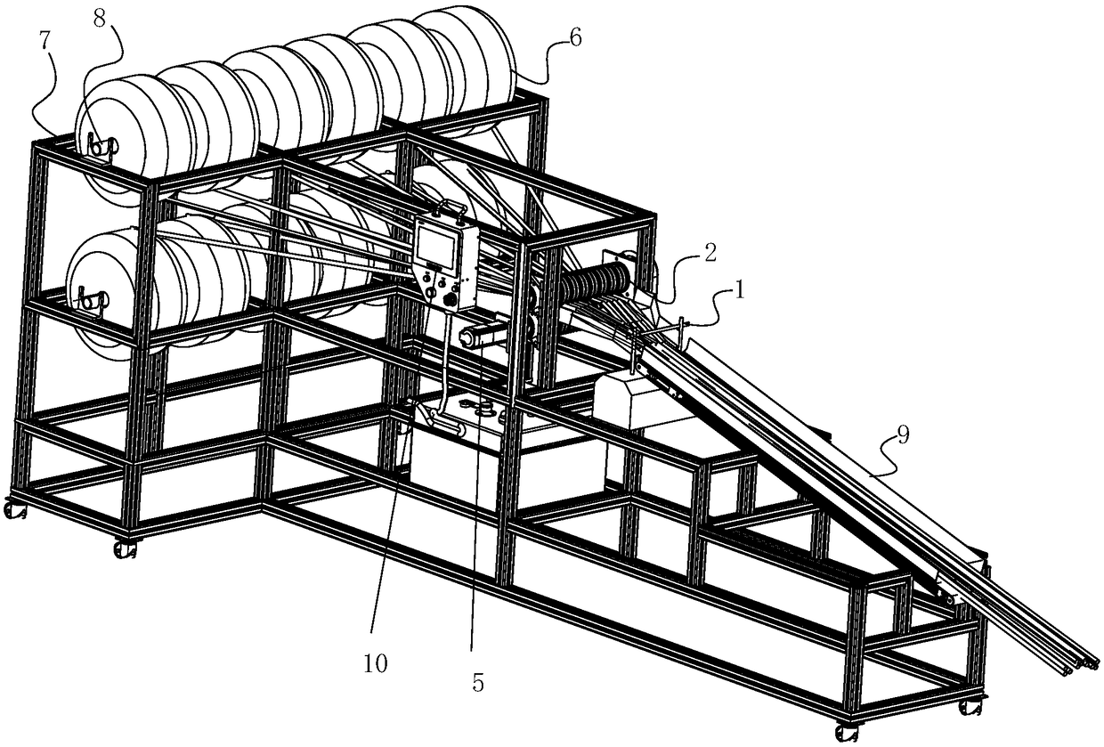 Rope cutting machine and cutting method