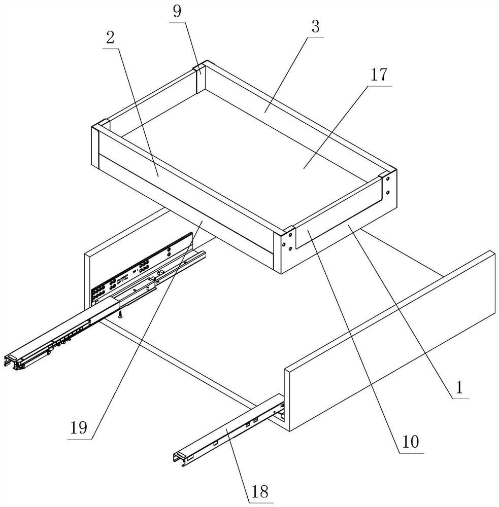 Optimized furniture drawer assembly structure