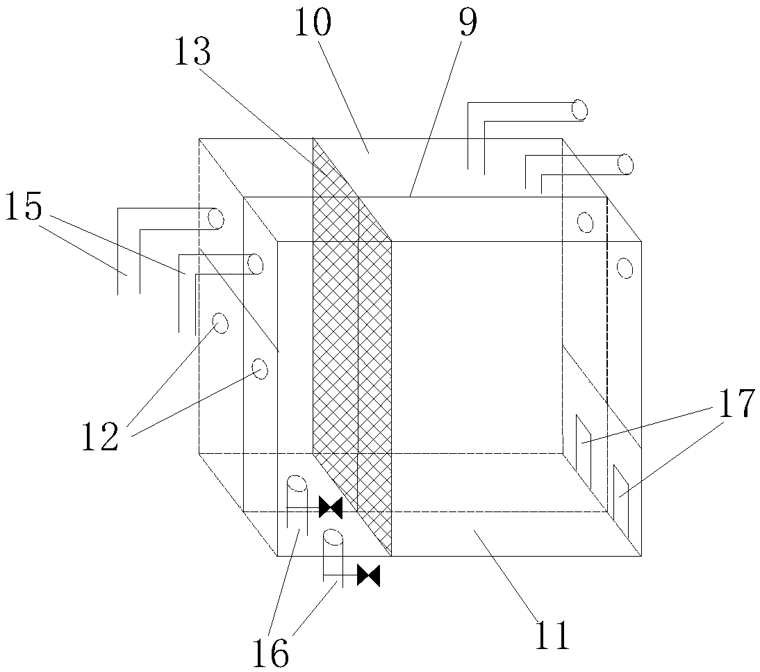 Gas, water and coal fine separating and collecting and water purification circulated processing test device