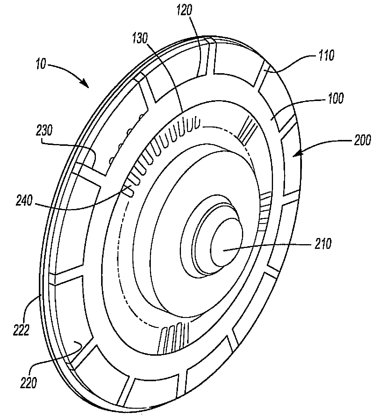 Insert for manufacture of an enhanced sound dampening composite rotor casting and method thereof