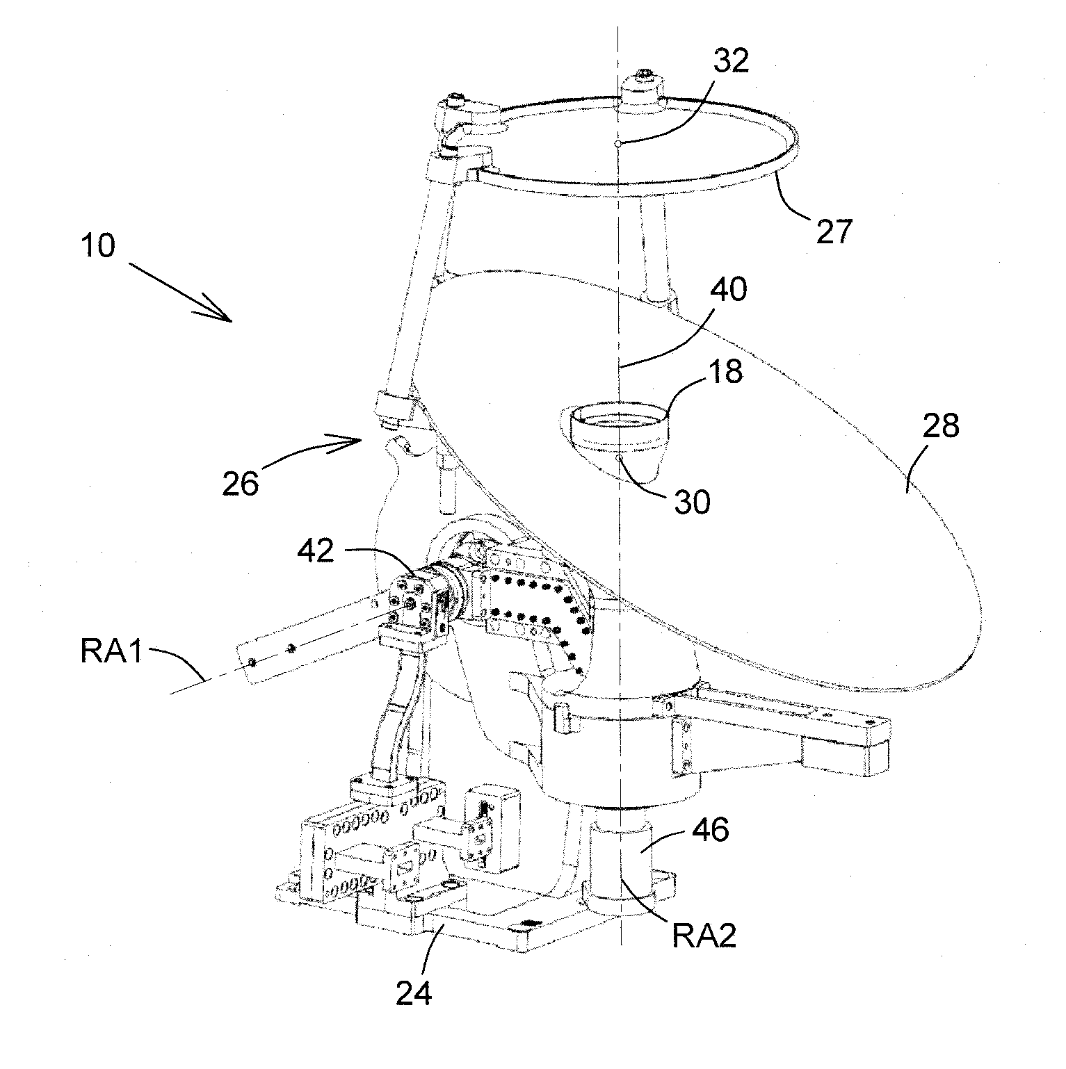 Wide scan steerable antenna with no key-hole