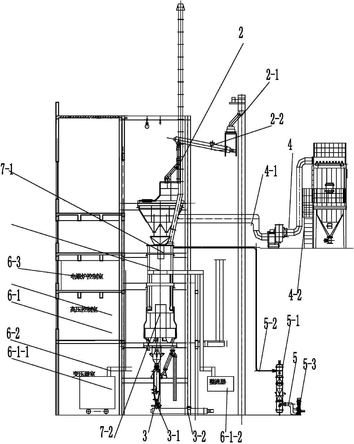 Safe carbon electrical calcination furnace