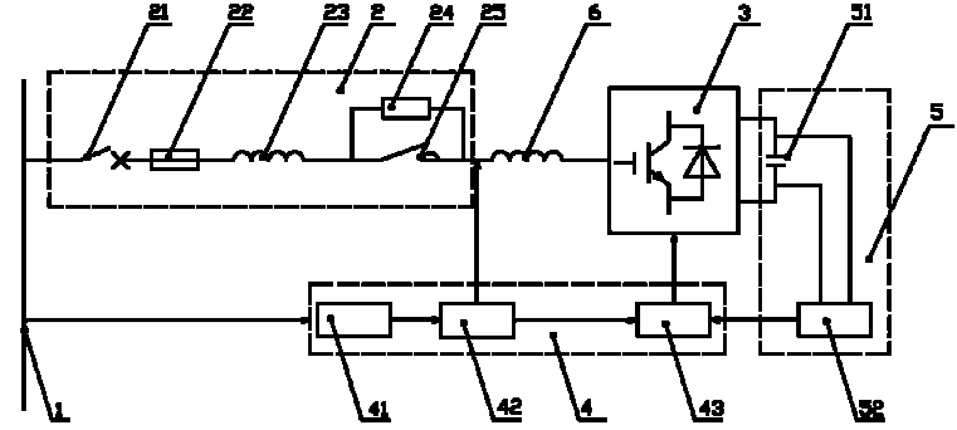 On-line dynamic harmonic treatment device