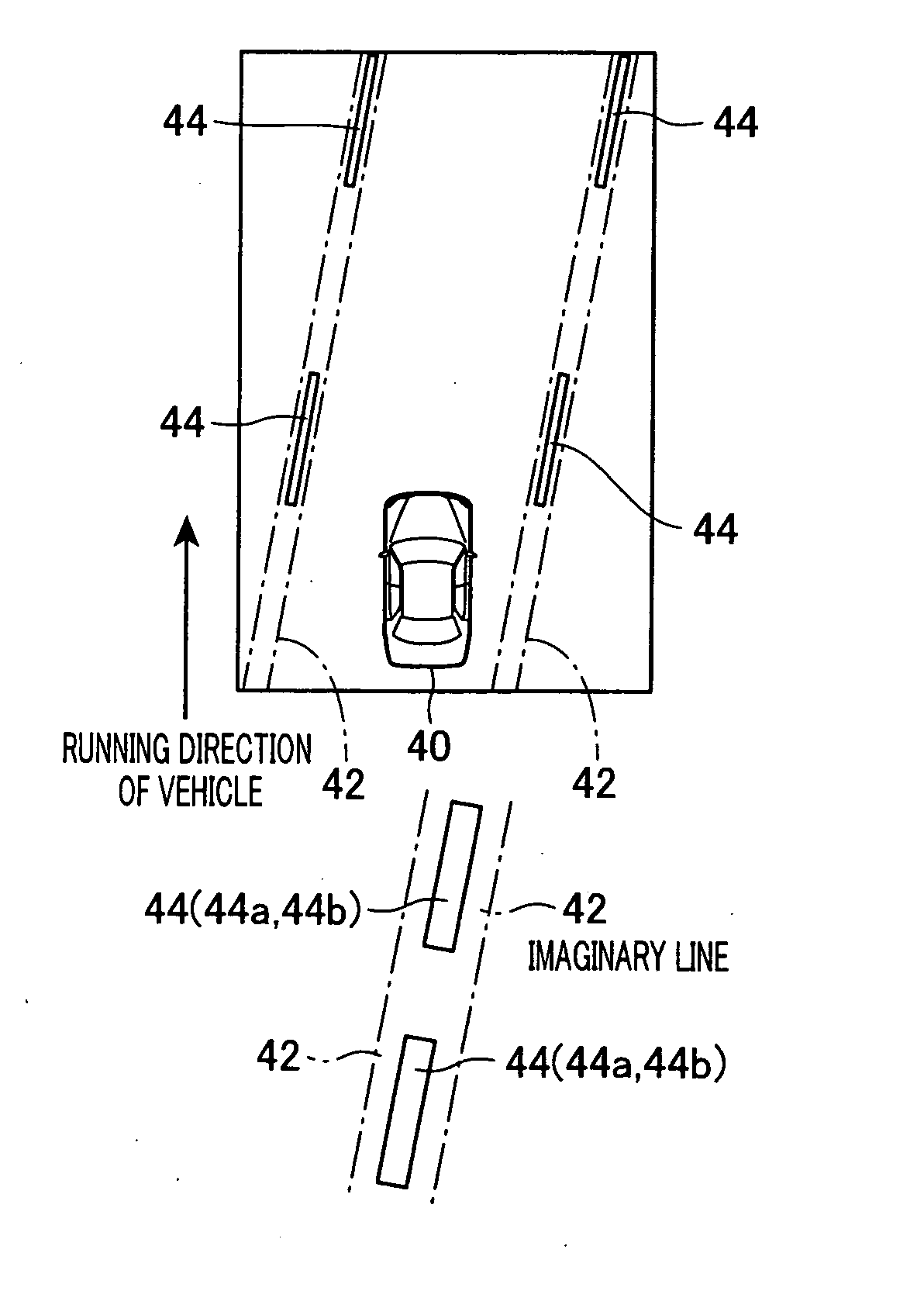 Apparatus for detecting lane-marking on road