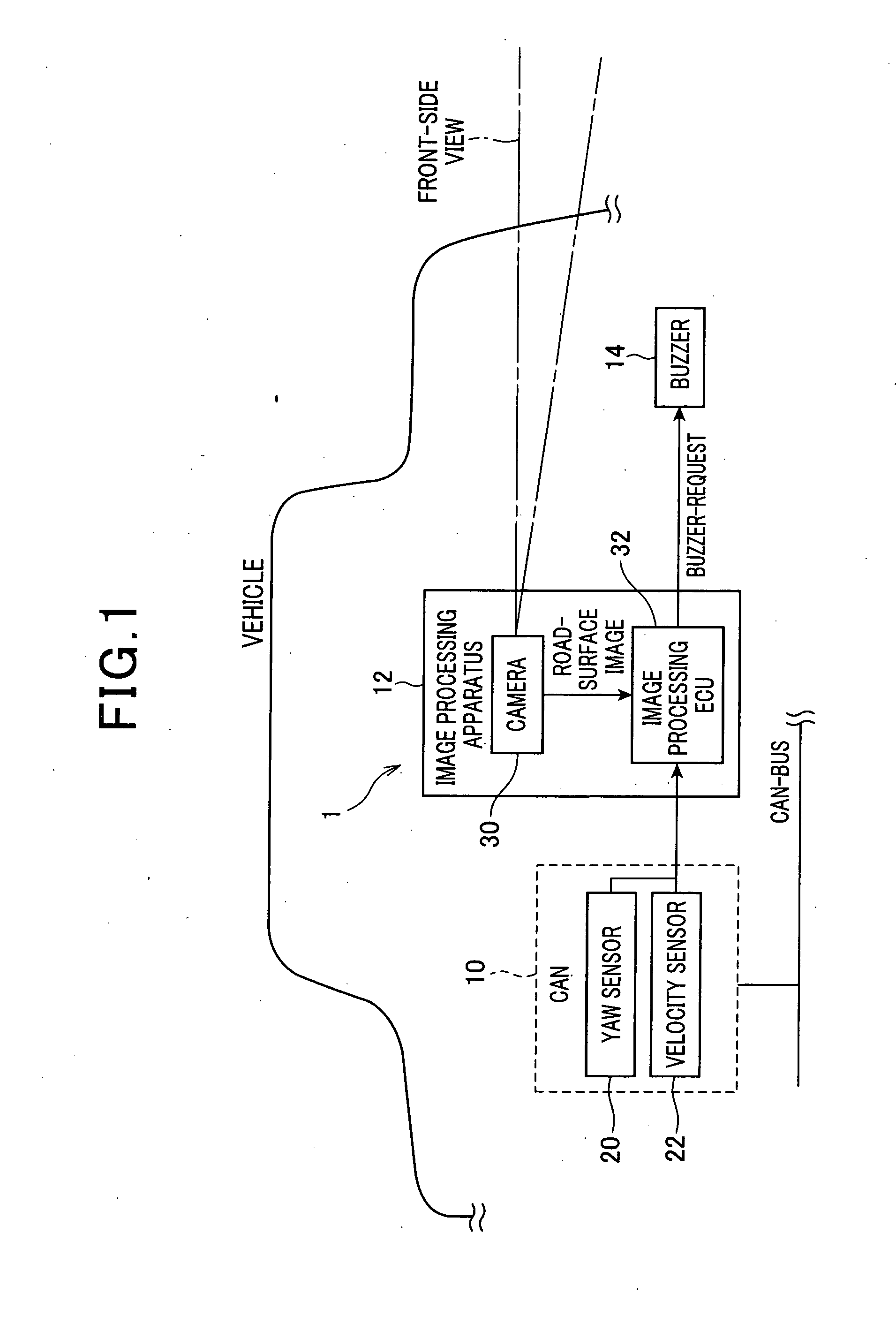 Apparatus for detecting lane-marking on road