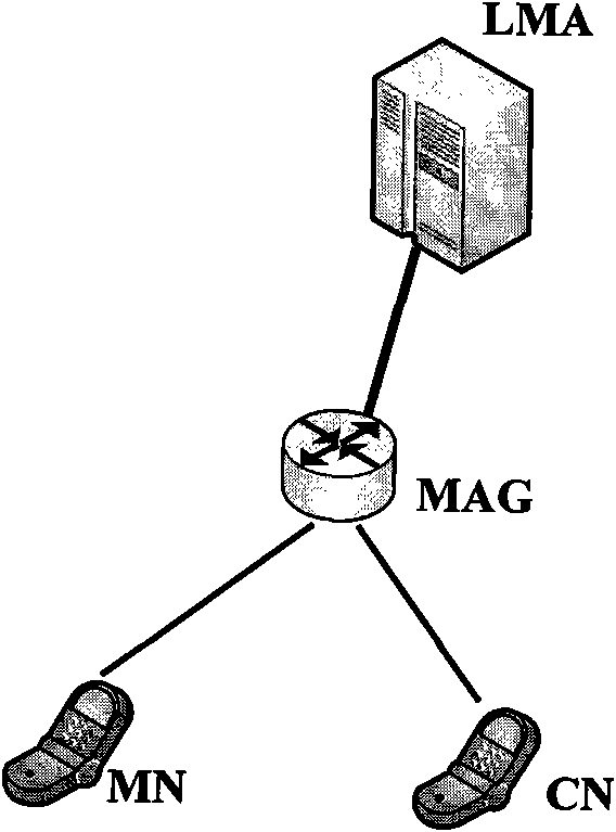 Optimized communication method of mobile node in proxy mobile IPv6 (Internet Protocol Version 6) domain and communication node in mobile IPv6 domain