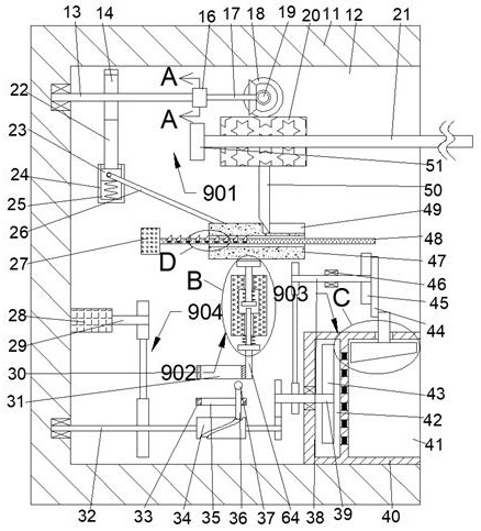 Cutter abrasion detection and sawdust cleaning device based on woodworking carving machine