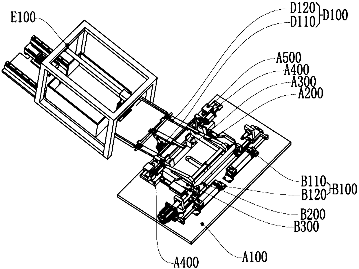 Rubber sleeve installing device with finished product storage device