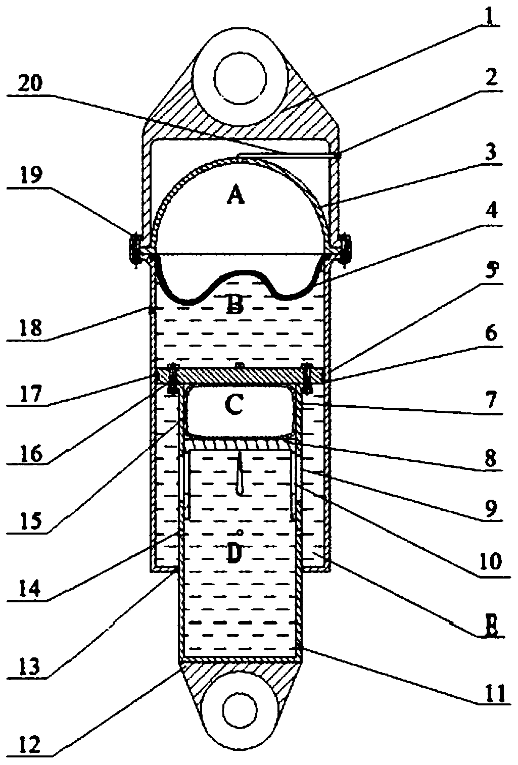 Novel hydro-pneumatic spring