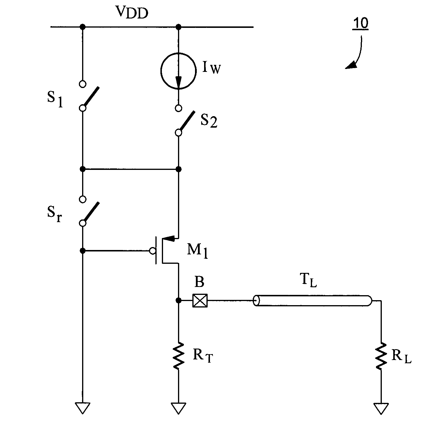 Boosted write driver for transmission line with reduction in parasitic effect of protection devices