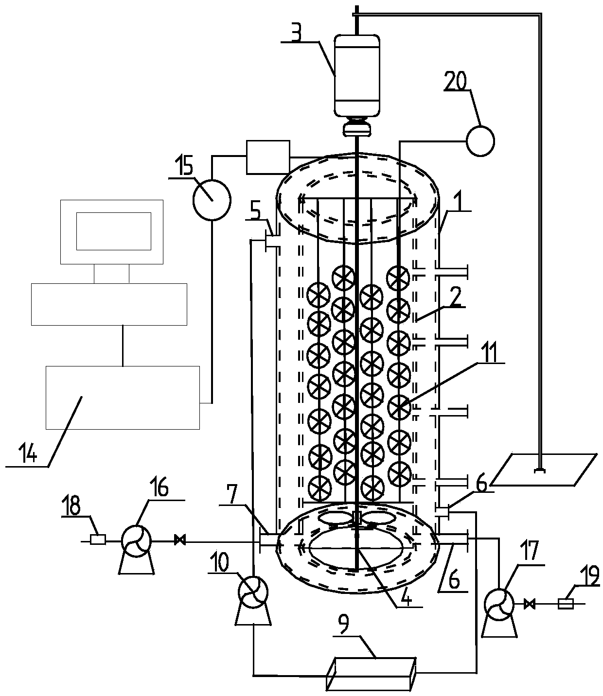 Sewage treatment device based on 3D printing biological stuffing