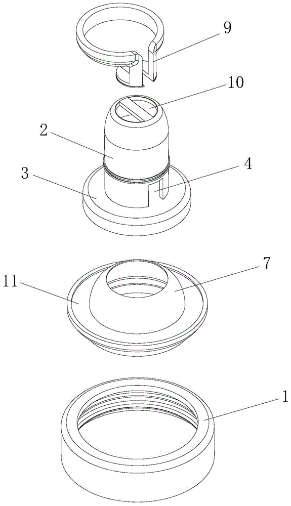 Bottle cap discharging water through stirring