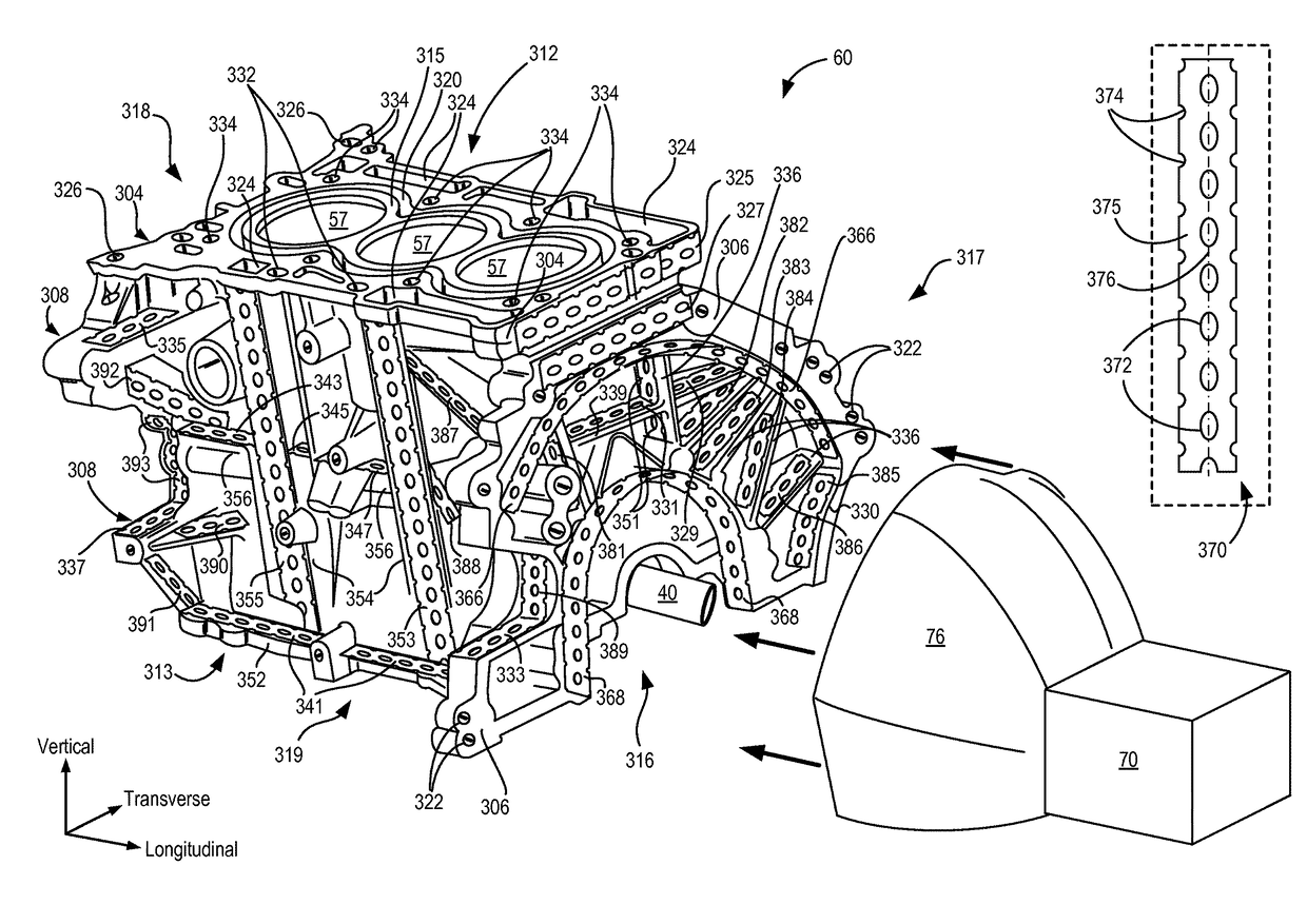 Reinforced composite cylinder block