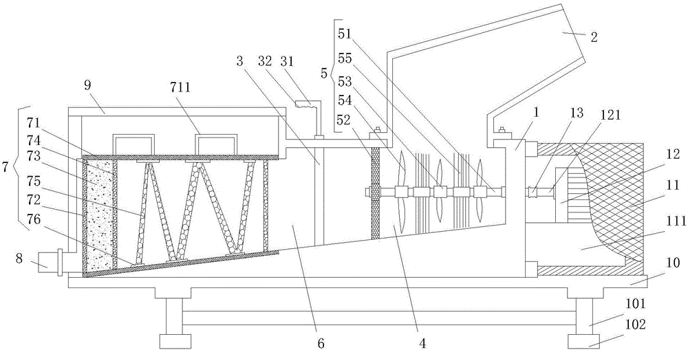 Primary wastewater treatment device