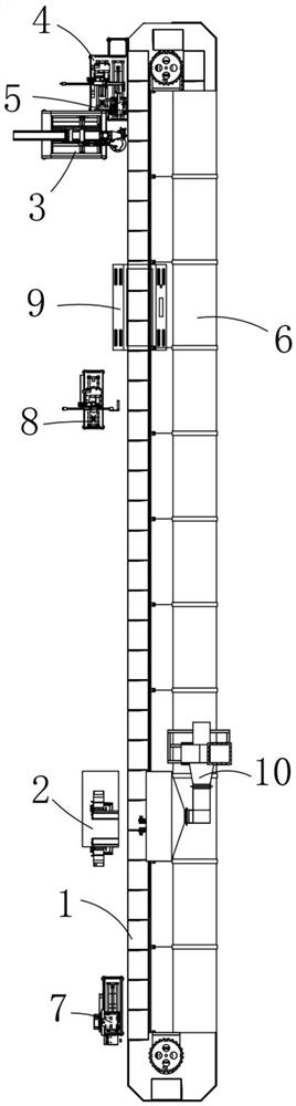 Full-automatic intelligent polyurethane pouring assembly line