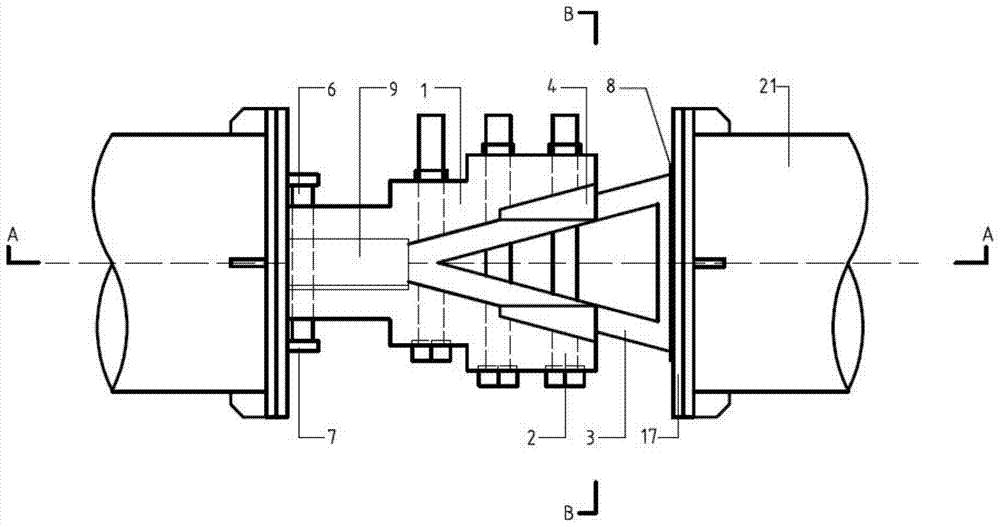 A cone-wedge active device and construction method for internal support in foundation pit engineering