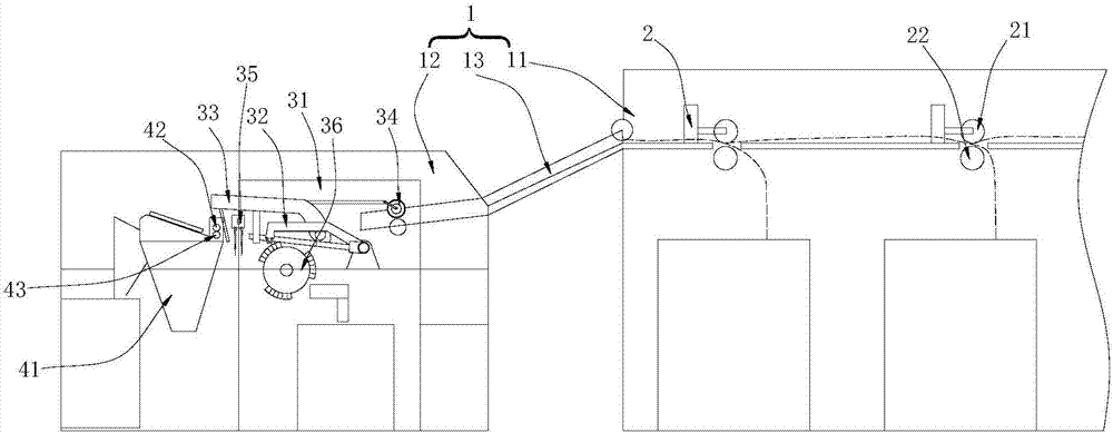 Carding mechanism on combing machine