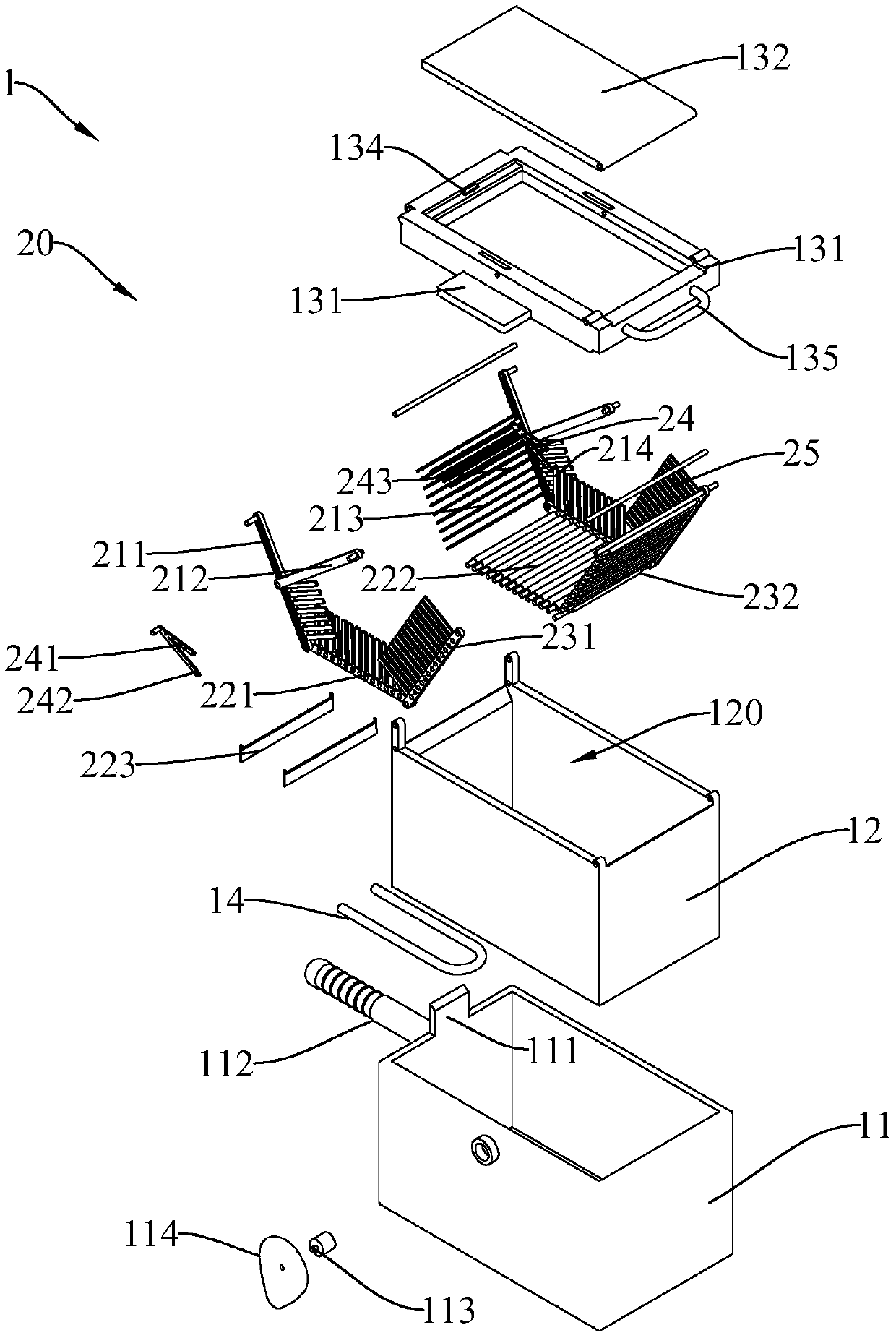 A quick-loading deep fryer