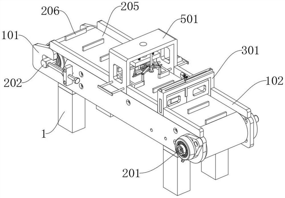 Conveying type detection device based on air conditioner panel processing and detection method thereof