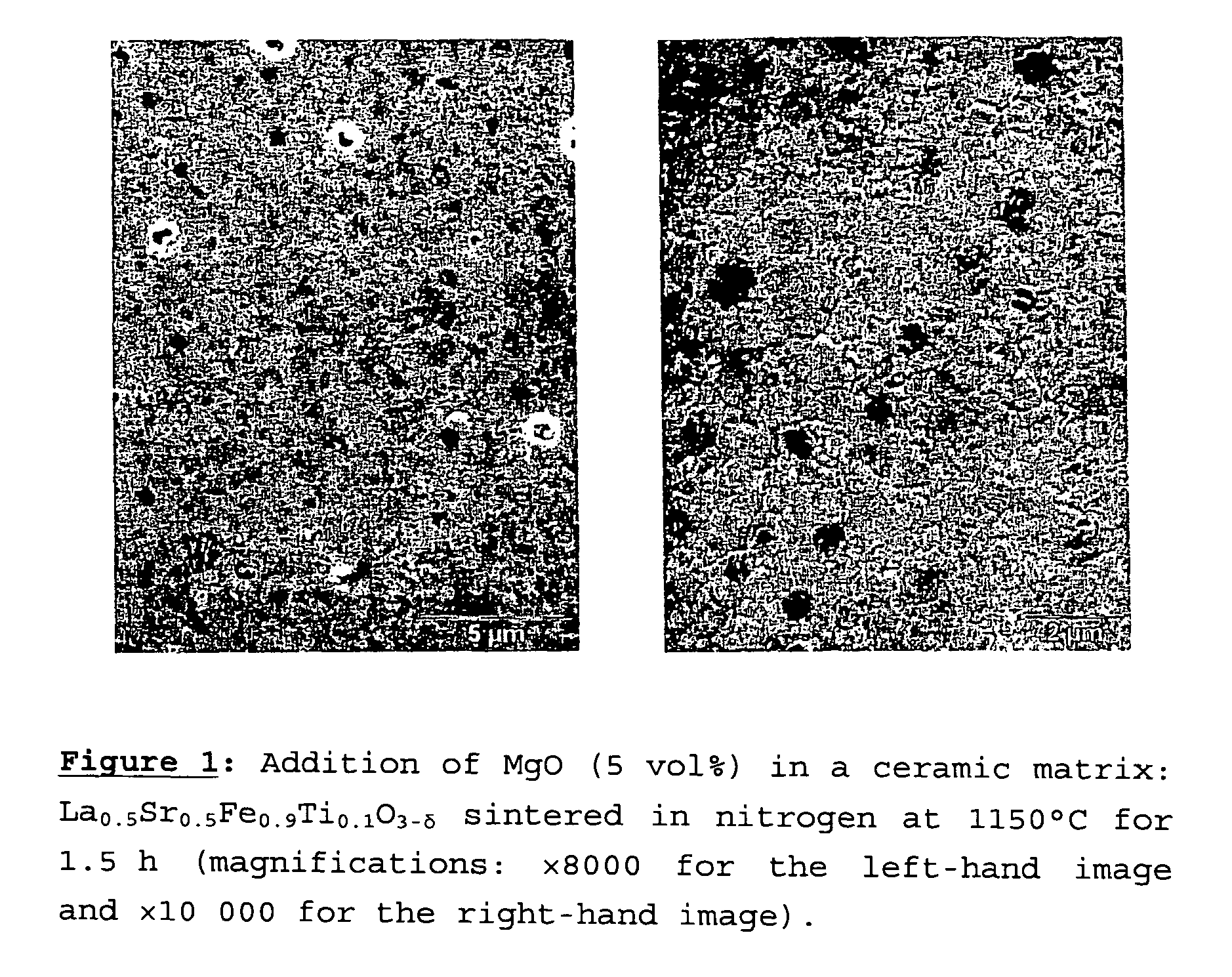 Addition of (a) blocking agent(s) in a ceramic membrane for clocking crystalline growth of grains during atmospheric sintering