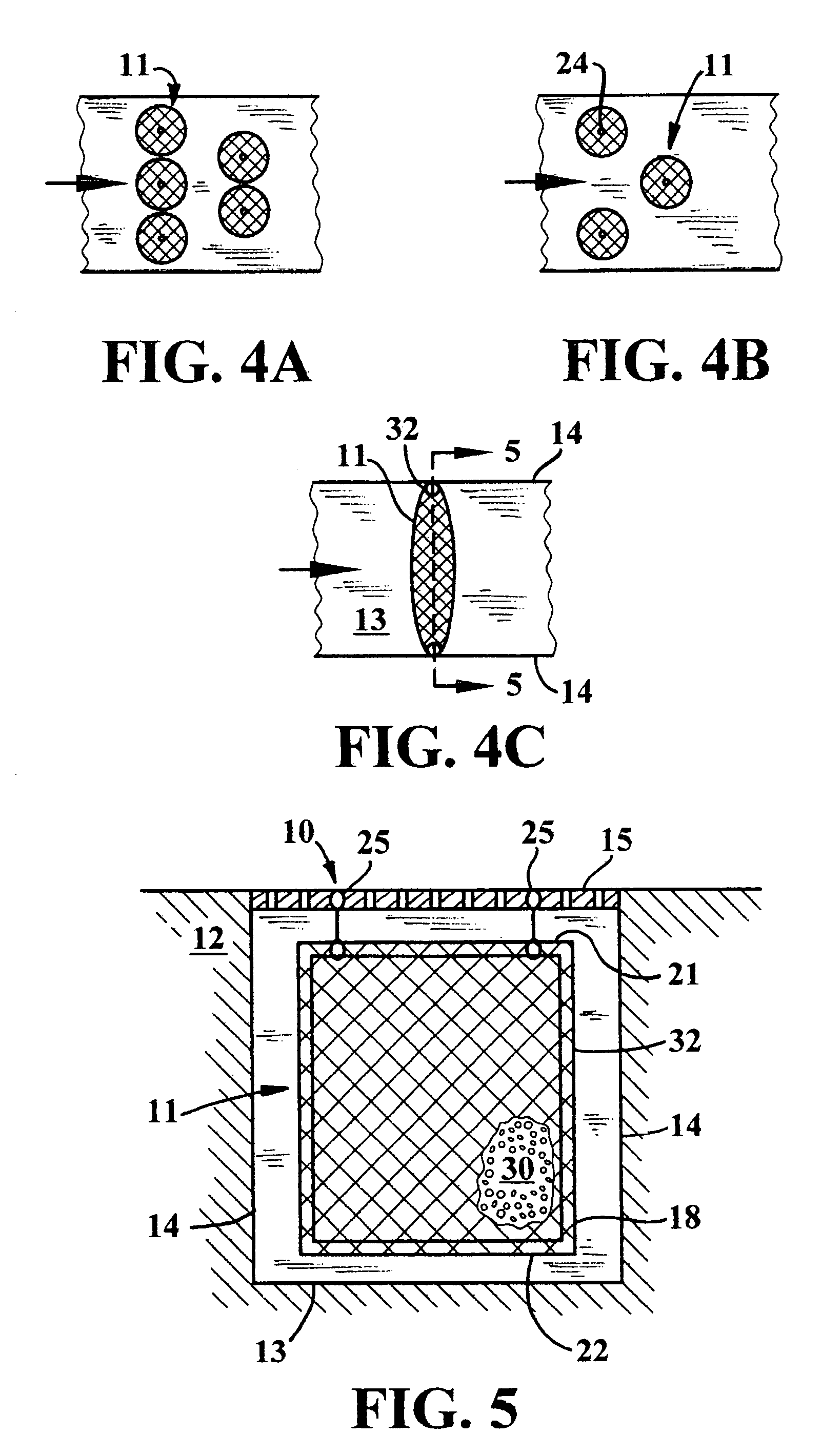 Treatment of water flowing in a horizontal conduit