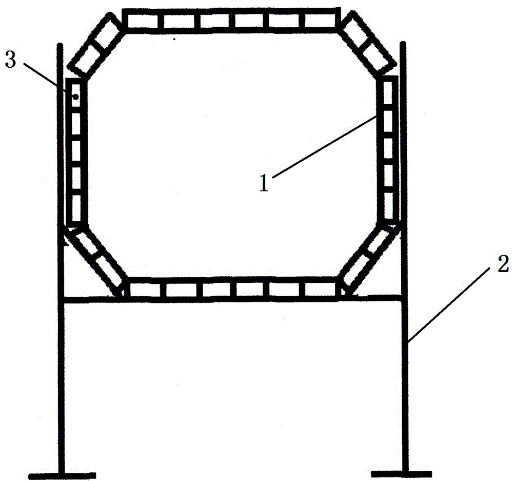 Pre-tensioning method hollow board core extraction type square steel inner mold construction method