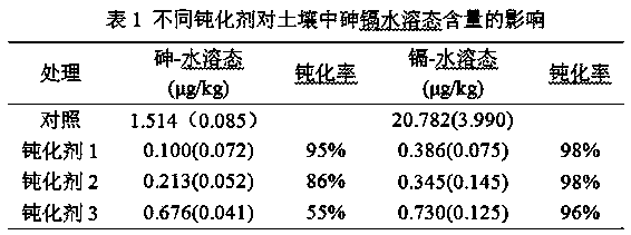 Passivator for arsenic-cadmium composite contaminated soil as well as preparation method and application method thereof