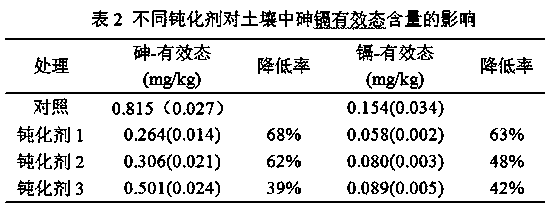 Passivator for arsenic-cadmium composite contaminated soil as well as preparation method and application method thereof