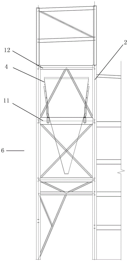 Support-truss structure supporting coal hopper