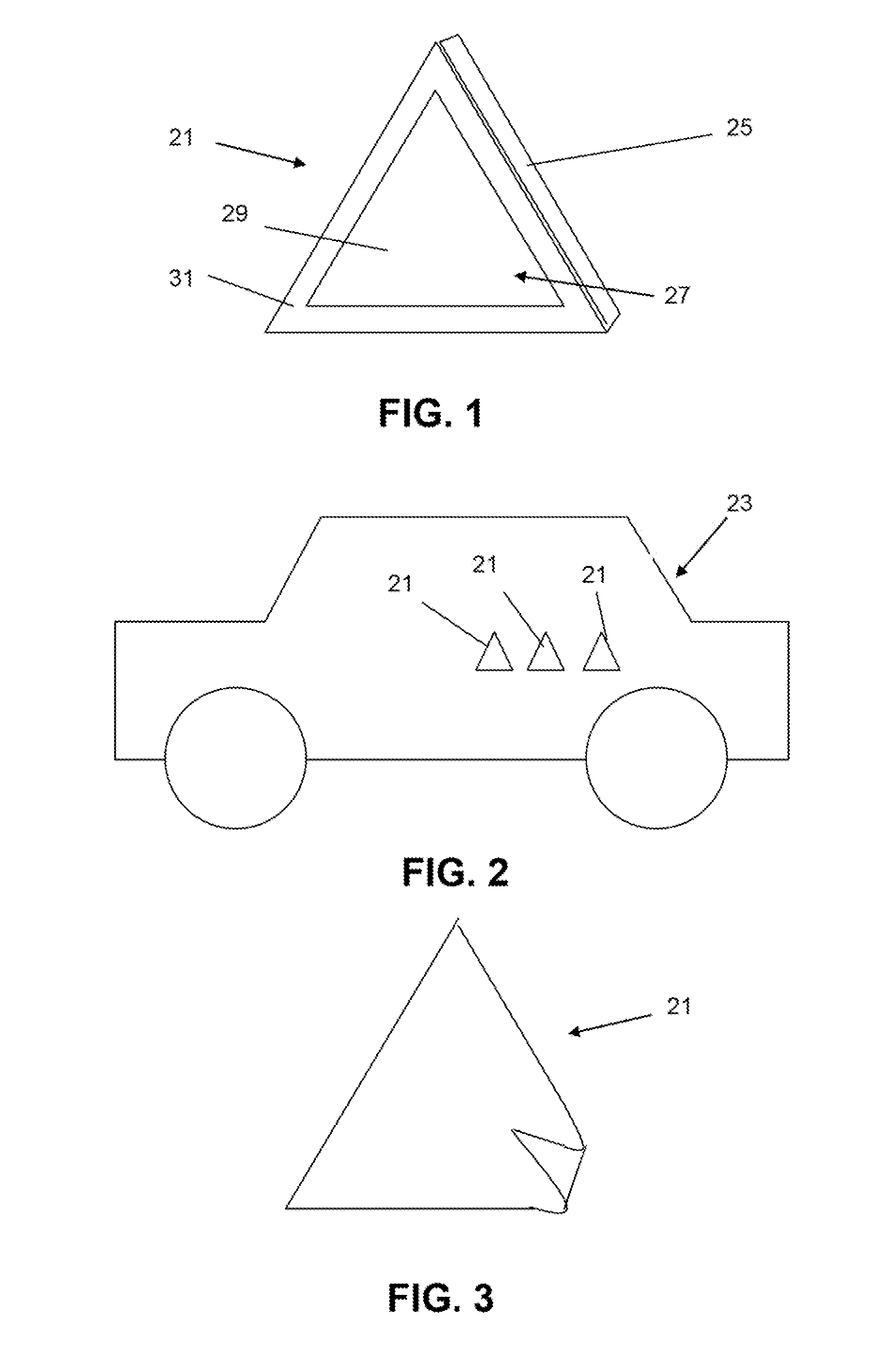 Safety element for vehicles