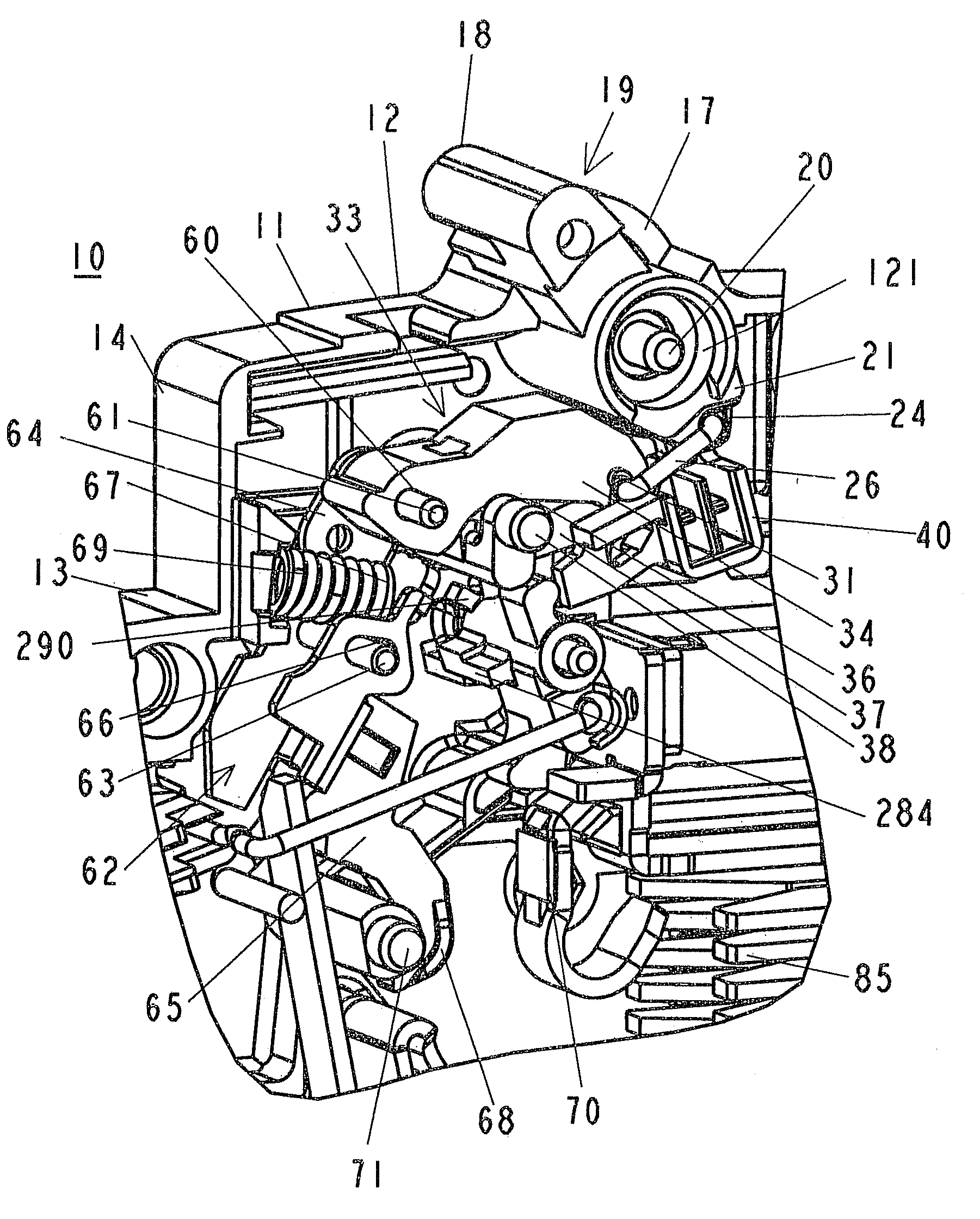 Electrical service switching device