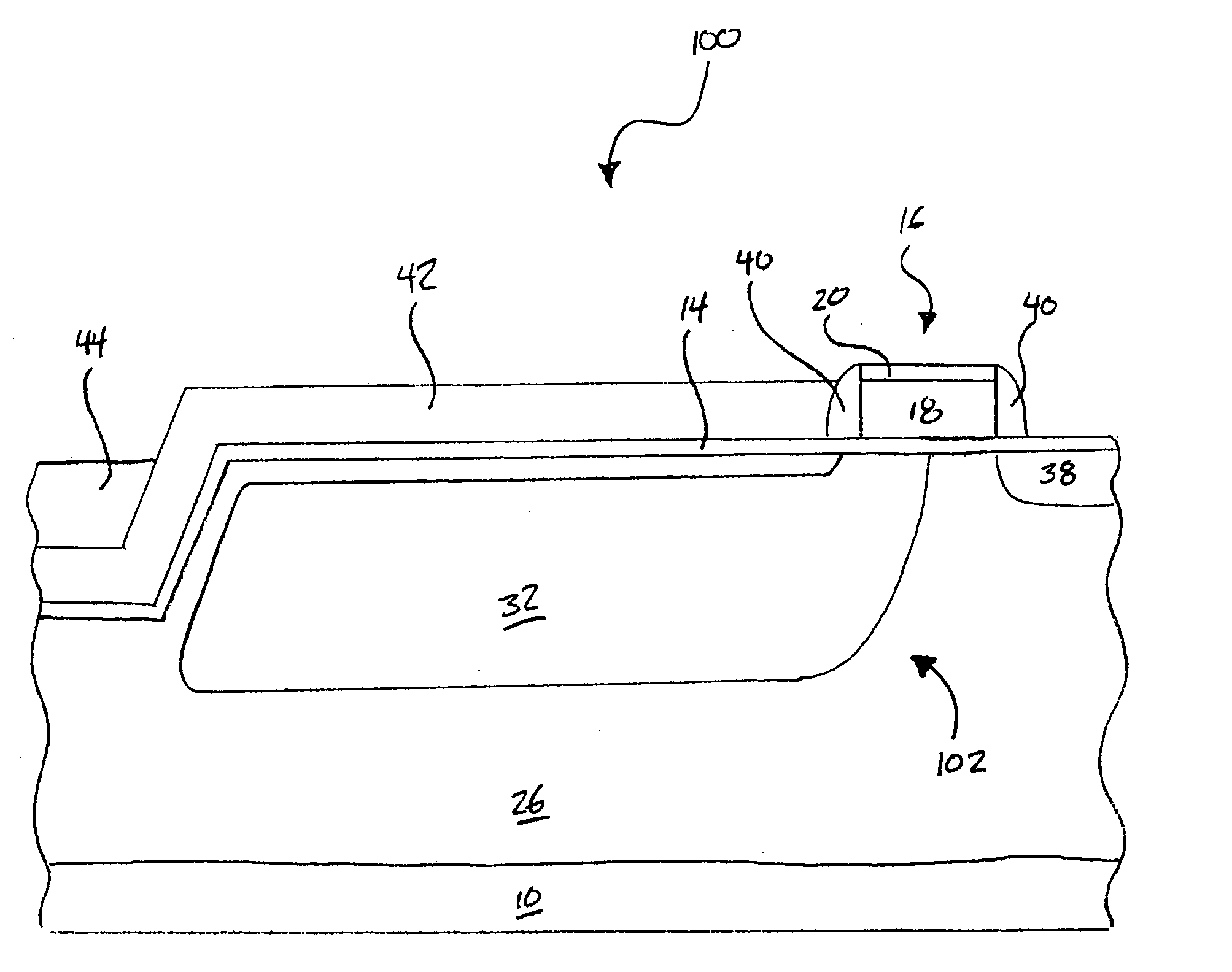 Image sensor with improved surface depletion